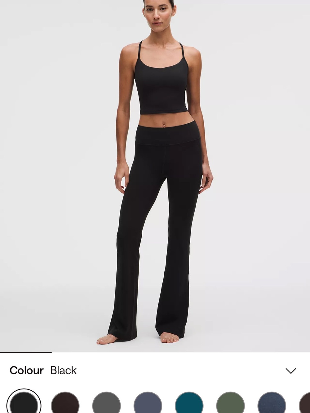 lululemon athletica Black Flared High-Rise Yoga Pants
